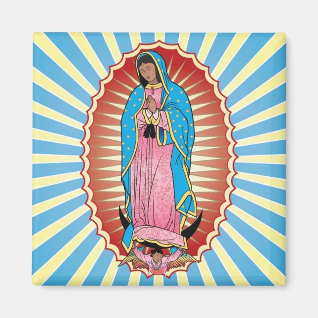 Imán Magnet de Nuestra Señora de Guadalupe (plaza) (Frente)