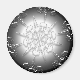 Imán Magnet de Ornamento Plateado