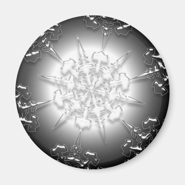 Imán Magnet de Ornamento Plateado (Frente)
