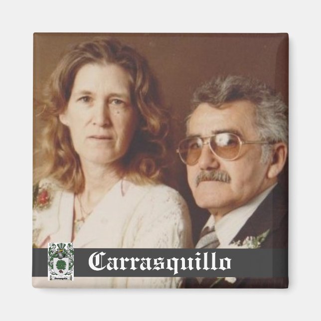 Imán Magnet de padres de papá Carrasquillo Abuelos (Frente)
