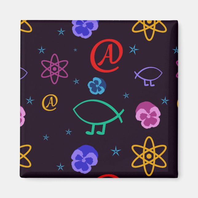 Imán Magnet de Personalizable ateo de pensamiento libre (Frente)