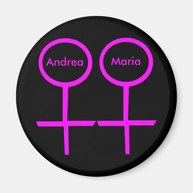 Imán Magnet de Personalizable para amantes de lesbianas (Frente)