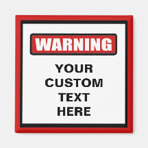 Magnet de Personalizado de advertencia