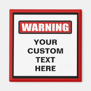 Imán Magnet de Personalizado de advertencia