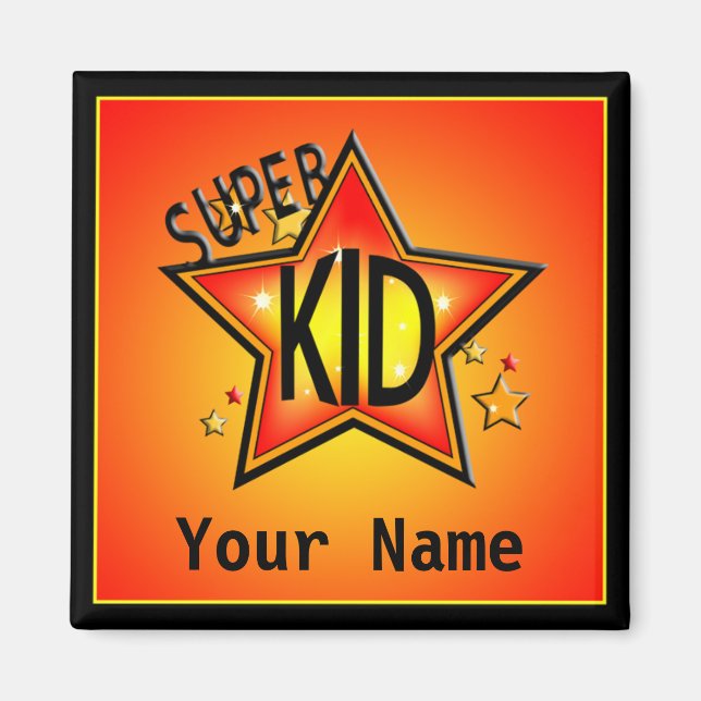 Imán Magnet de Personalizado de nombres de superniños d (Frente)