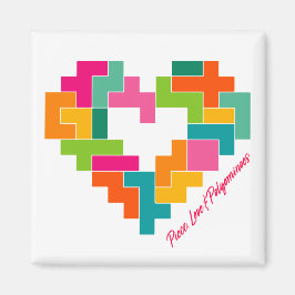 Imán Magnet de piezas, amor y poligominoas