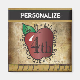 Imán Magnet de profesor de cuarto grado de estilo vinta