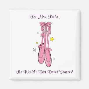 Imán Magnet de profesor de danza con zapatos de ballet 
