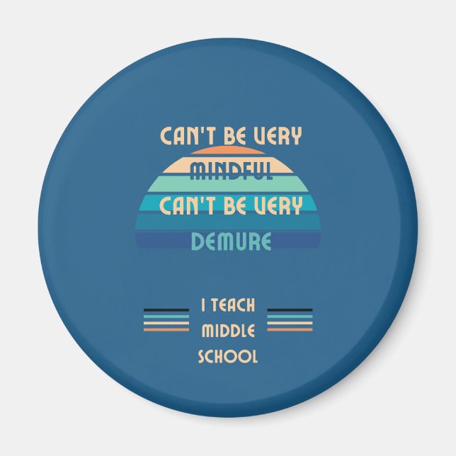 Imán Magnet de profesores de escuela media (Frente)