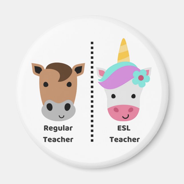 Imán Magnet de profesores de VS ESL regular (Frente)
