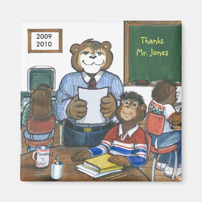 Imán Magnet de profesores personalizado (Frente)