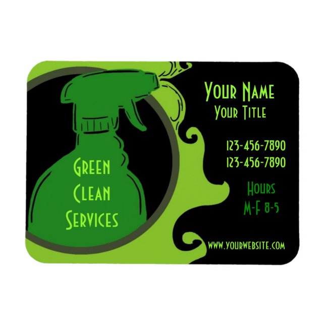 Imán MÁGNET de promoción de temas de Green Clean (Horizontal)