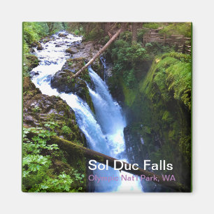 Imán Magnet de recuerdo: Cataratas Sol Duc, Parque Olí