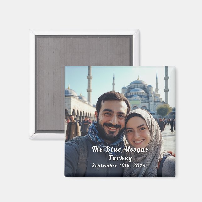 Imán Magnet de recuerdo fotográfico de Personalizado de (Anverso/Reverso)