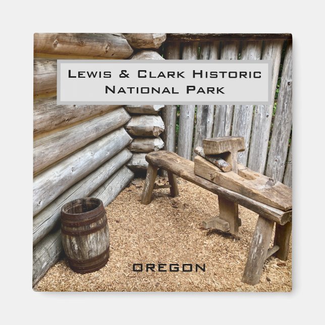 Imán Magnet de recuerdo: Parque Histórico Lewis & Clark (Frente)