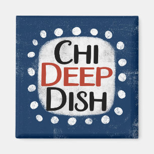 Imán Magnet de Refrigeración por Deep Dish de Chicago
