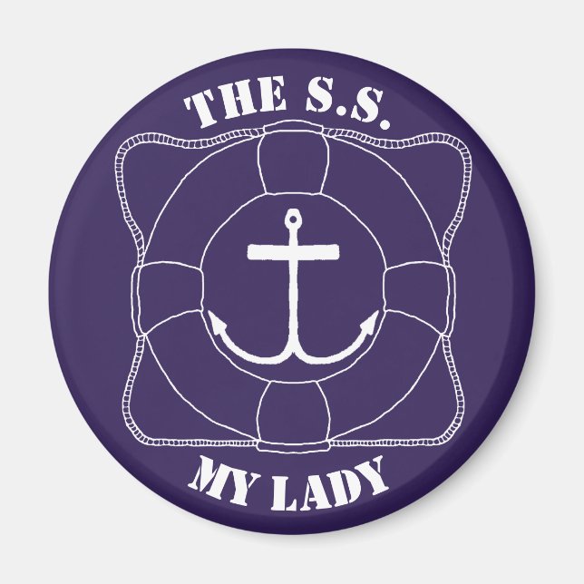 Imán Magnet de salvavidas y anclas (impresión de Lite) (Frente)