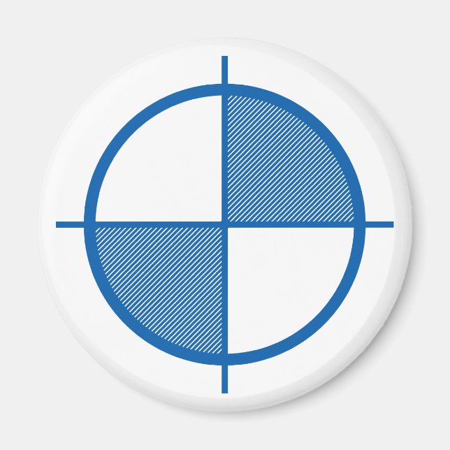 Imán Magnet de símbolo de elevación (azul) (Frente)
