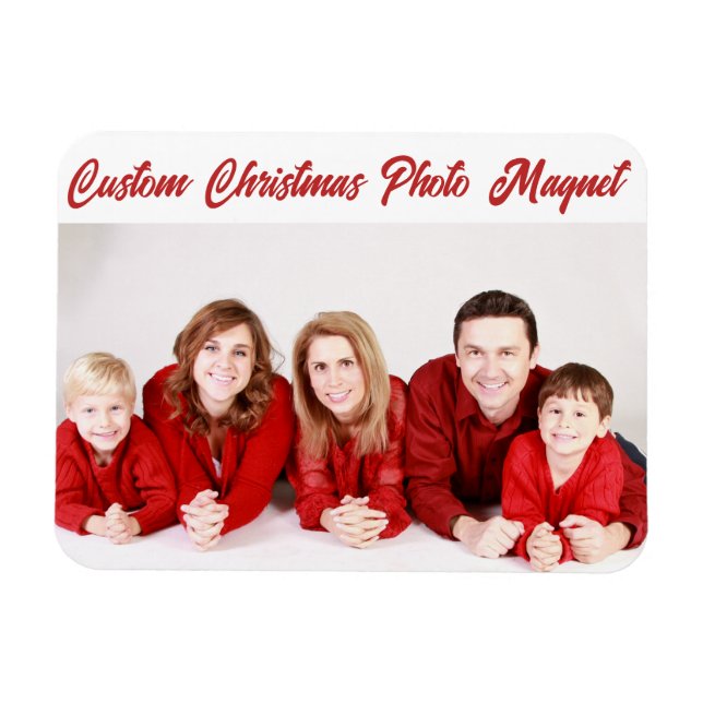 Imán MAGNET DE TARJETA DE FOTO DE NAVIDAD Personalizada (Horizontal)