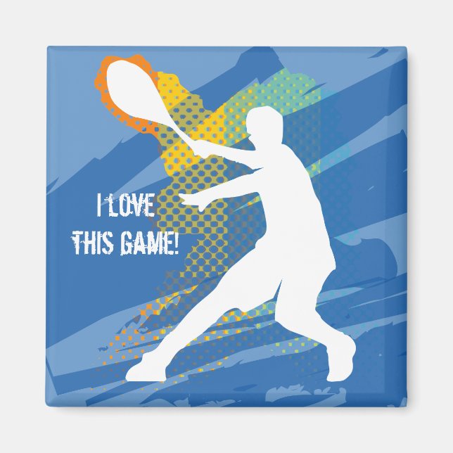 Imán Magnet de tenis inteligente: Me encanta este juego (Frente)