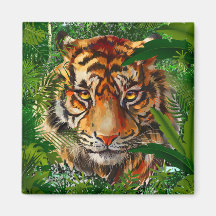 Magnet de tigres - Naturaleza de vida silvestre Ju