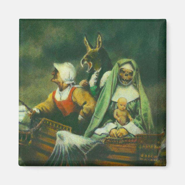 Imán Magnet de tres brujas (Frente)