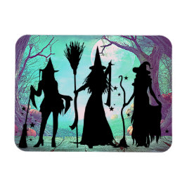 Imán Magnet de tres brujas Halloween Flexible de 3"x4"