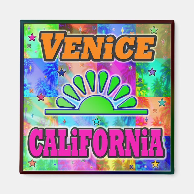 Imán Magnet de Venecia Sun & Palms (Frente)