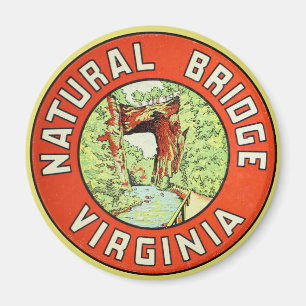 Imán Magnet de viaje vintage de Virginia
