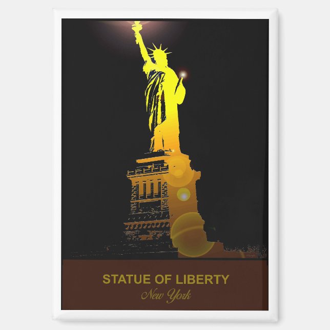 Imán Magnet de viajes Estatua de la Libertad (Anverso)