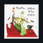Imán Magnet - Deco Regalo Boda Keepsake Bridesmaids TY<br><div class="desc">Magnet Design tiene una imagen retro-Boda digitalmente realzada con La Waitress desesperada haciendo un buquete para la novia!! Muy amable y fácil de Personalizar como Boda Keepsake...  perfecto para sus asistentes,  familiares y amigos. ¡¡Gracias por Visitar!!</div>
