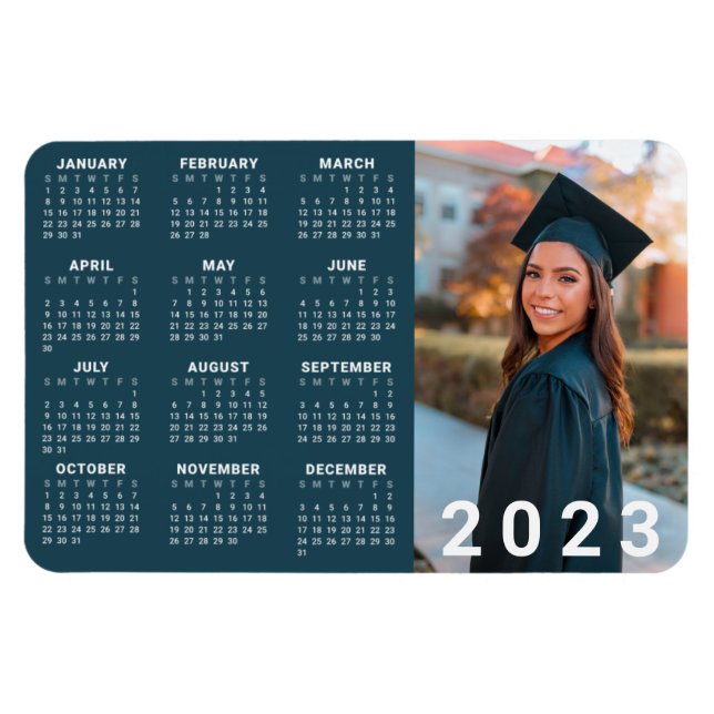 Imán Magnet del calendario de Personalizados de fotogra (Horizontal)