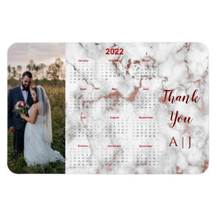 Imán Magnet del calendario fotográfico personalizado de