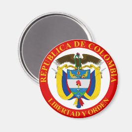 Imán Magnet del Escudo de Armas de Colombia