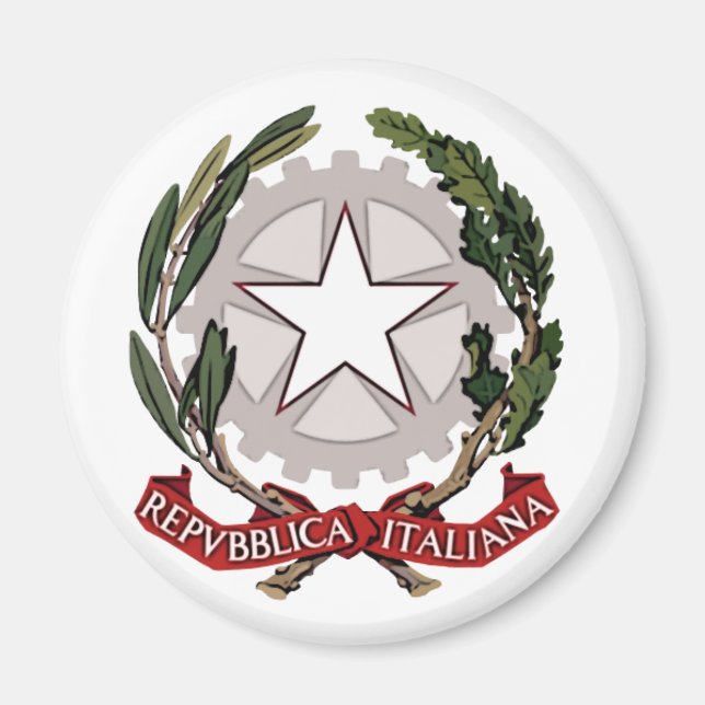 Imán Magnet del Escudo de Armas de Italia (Frente)