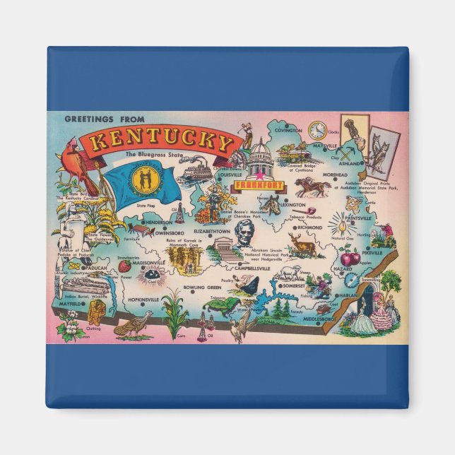 Imán Magnet del estado de Kentucky (Frente)