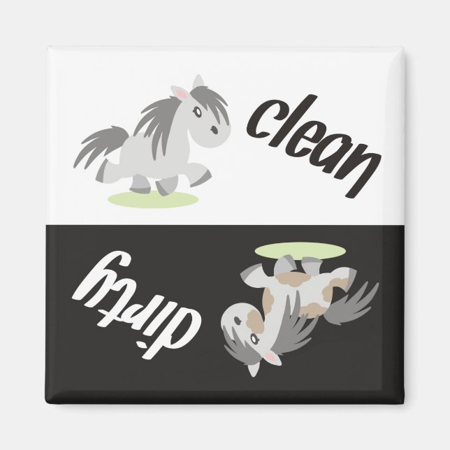 Imán Magnet del lavavajillas: Nueces de Pony (Frente)