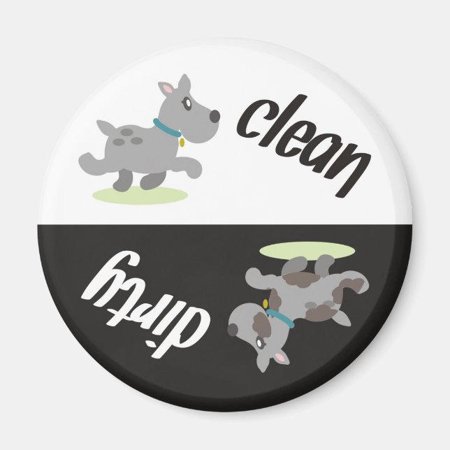 Imán Magnet del lavavajillas: Perro superior (Frente)