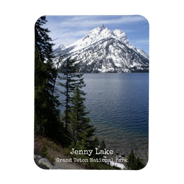 Imán Magnet del parque nacional Jenny Lake Grand Teton (Vertical)