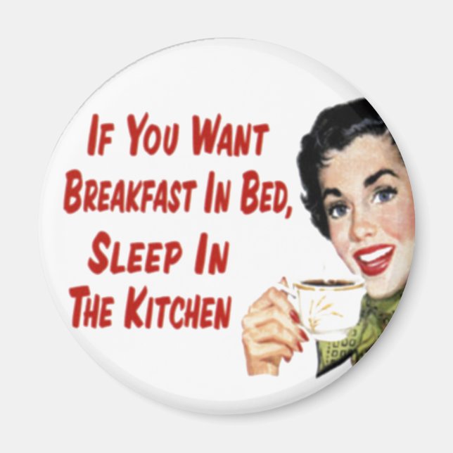 Imán Magnet - Desayuno Funny Retro Housewife (Frente)