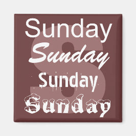 Imán Magnet Día de la Semana Domingo