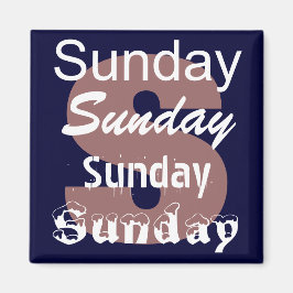 Imán Magnet Día de la Semana Domingo