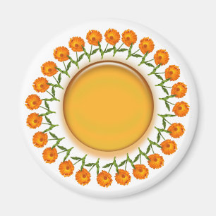 Imán Magnet - Disco Calendula y Naranja