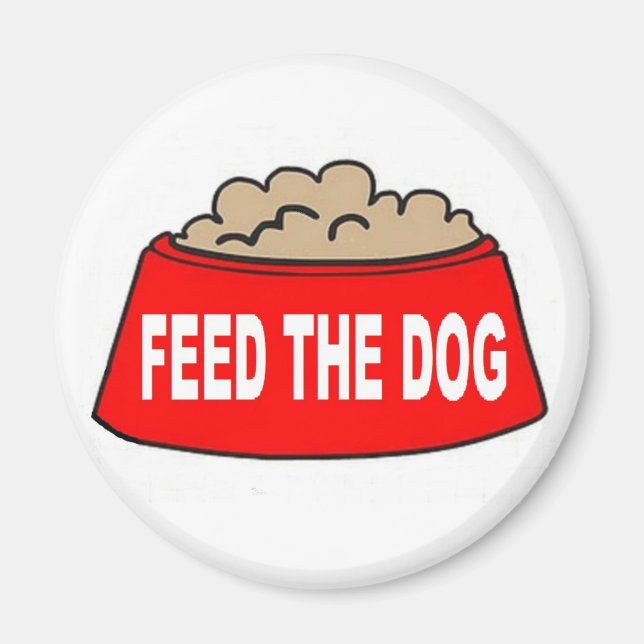 Imán Magnet Dog Food Bowl Red Alimenta Al Perro (Frente)