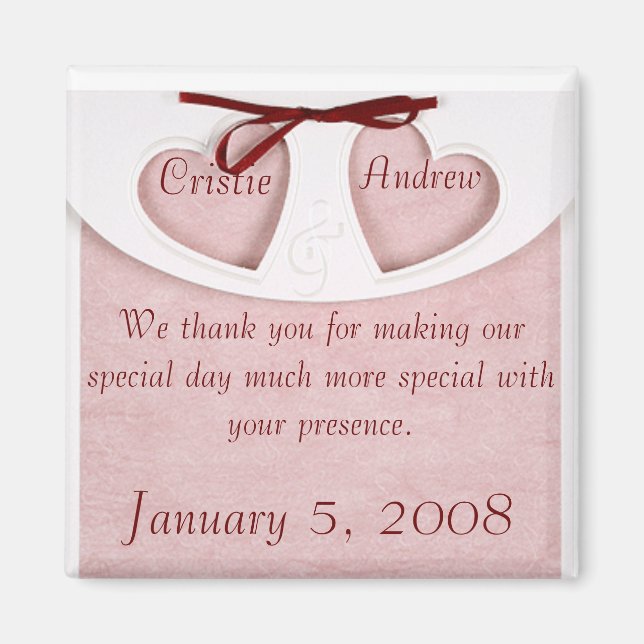 Imán Magnet Elegant Wedding Favor - Personalízalo! (Frente)