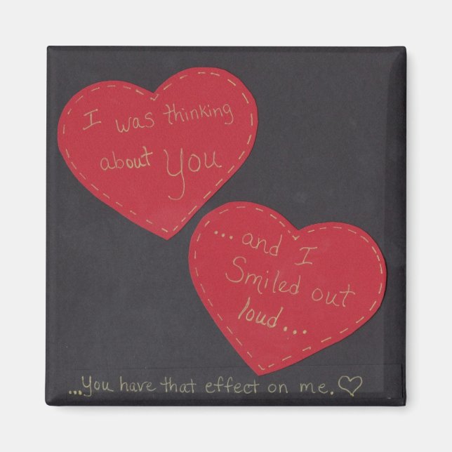 Imán Magnet - Estaba pensando en ti y sonreí... (Frente)