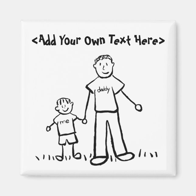 Imán Magnet familiar de Personalizado de papá (Frente)