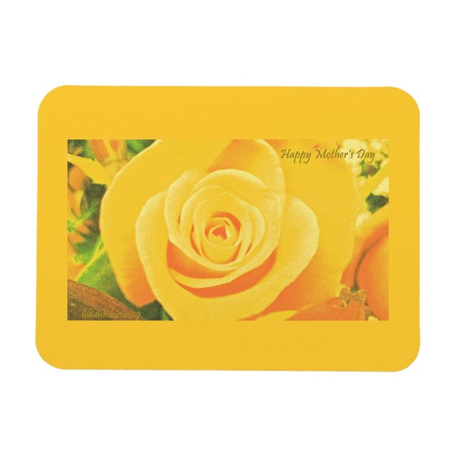 Imán Magnet flexi premium del Día de la Madre de Rosas  (Horizontal)