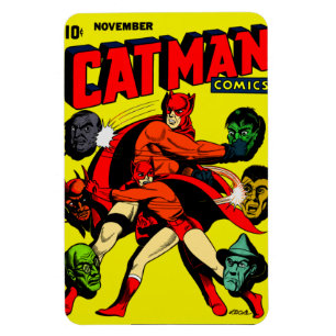Imán Magnet flexible de cómics CAT-MAN de los años 40