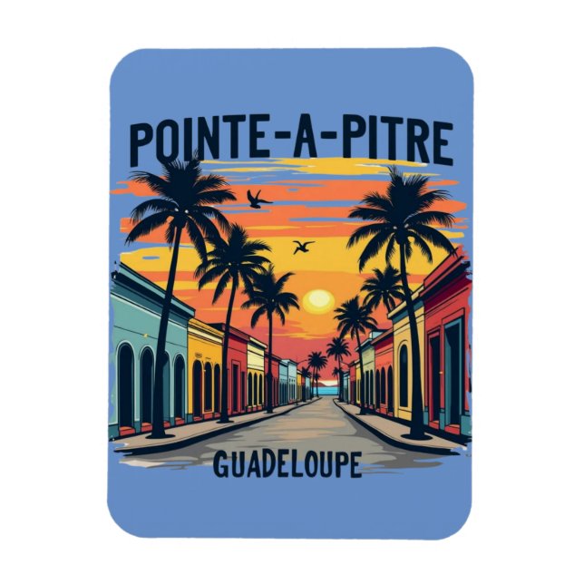 Imán Magnet flexible Guadeloupe – Souvenir coucher de s (Vertical)